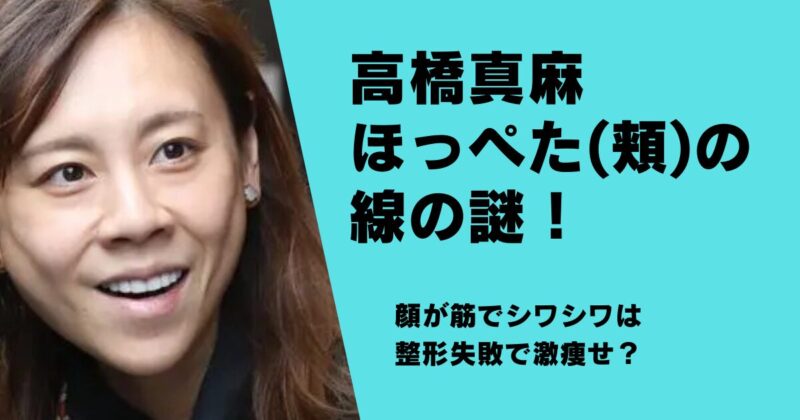 高橋真麻ほっぺたの線の謎！顔が筋でシワシワは整形失敗で激痩せ？